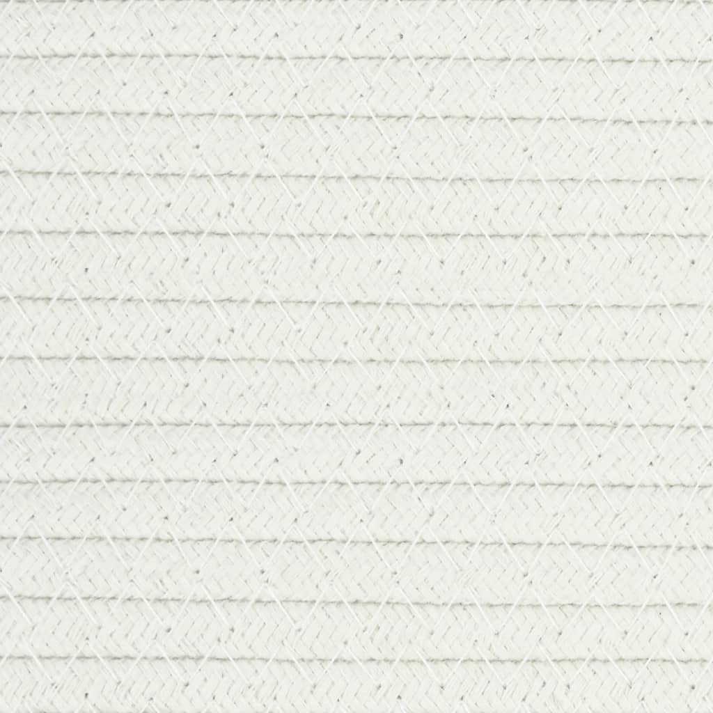 vidaXL Panier à linge beige et blanc Ø60x36 cm coton