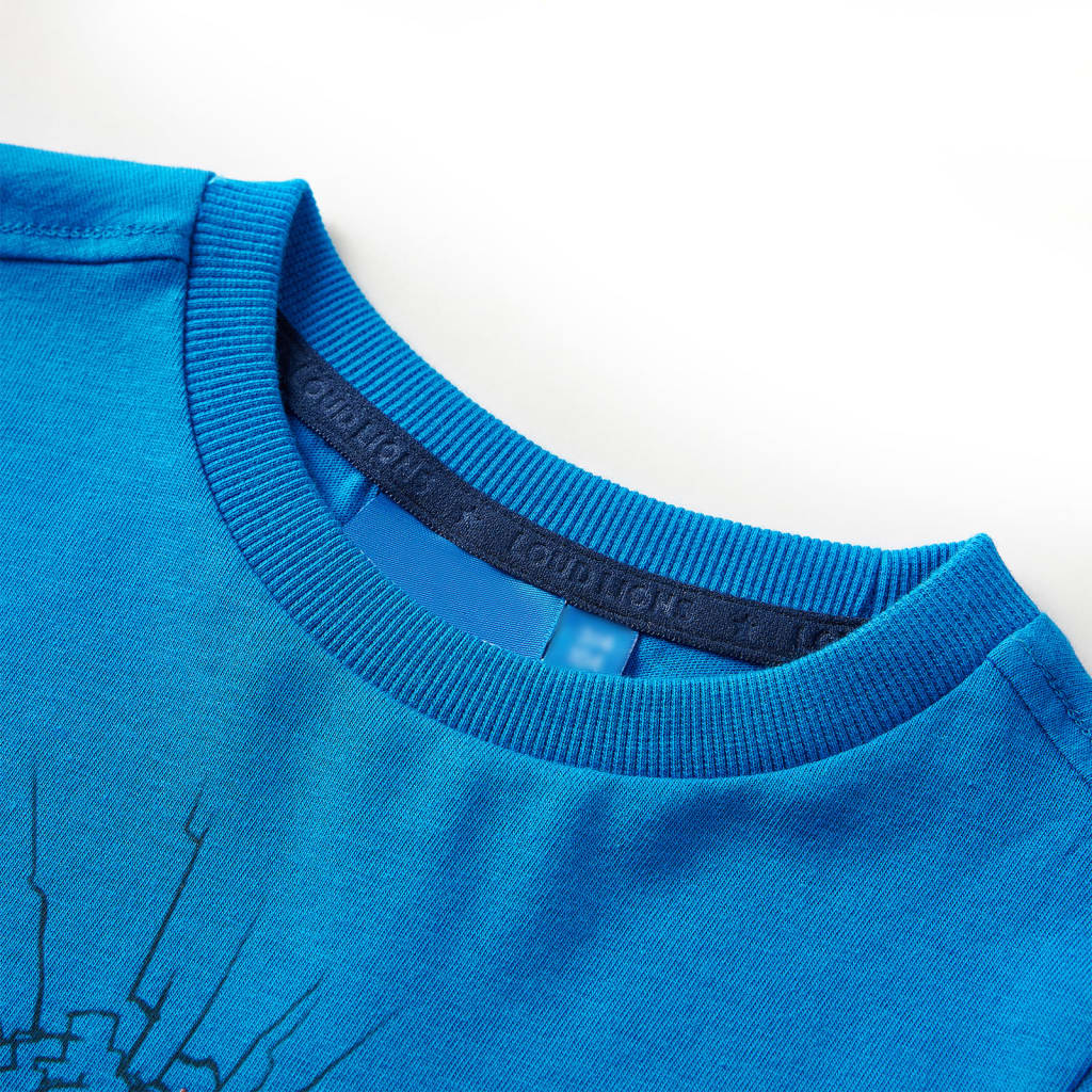 T-shirt enfants à manches longues bleu cobalt 116