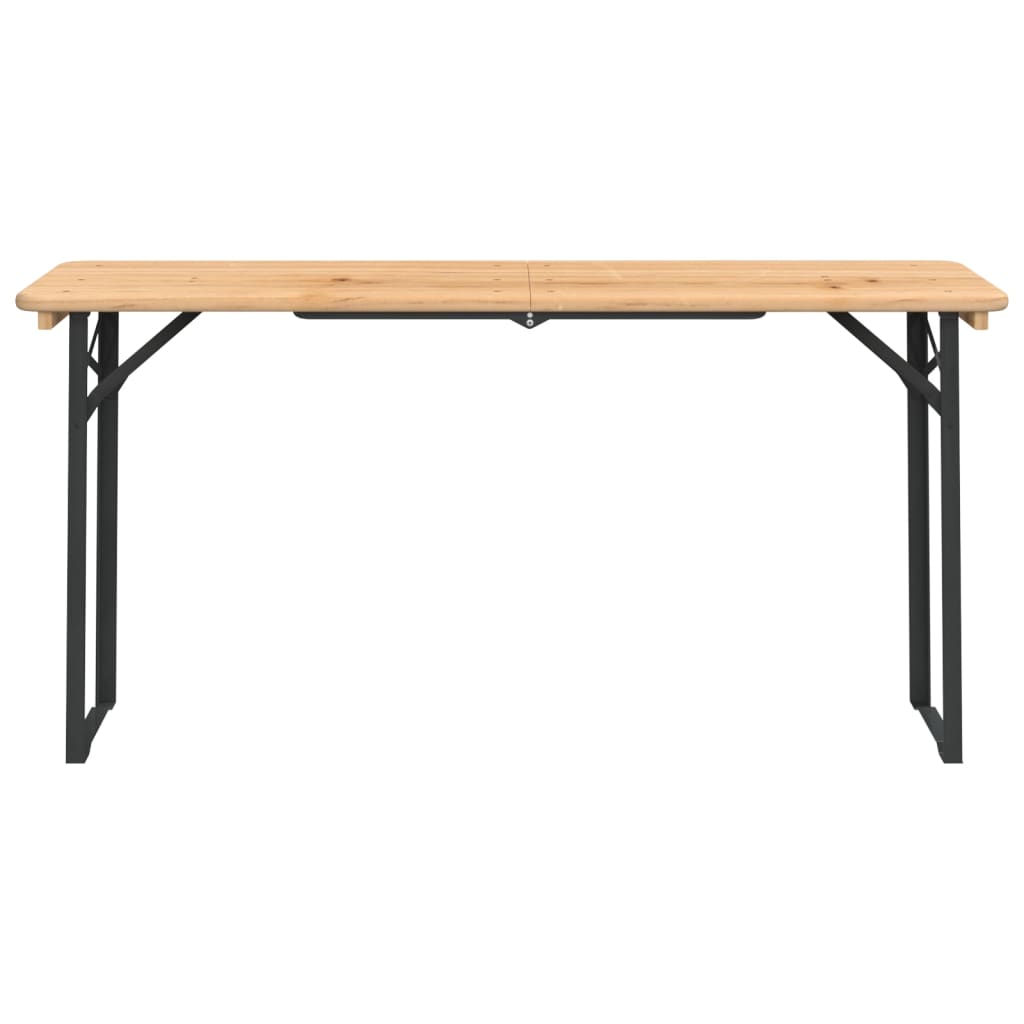 vidaXL Ensemble de tables à bière pliantes 3 pcs bois massif de sapin