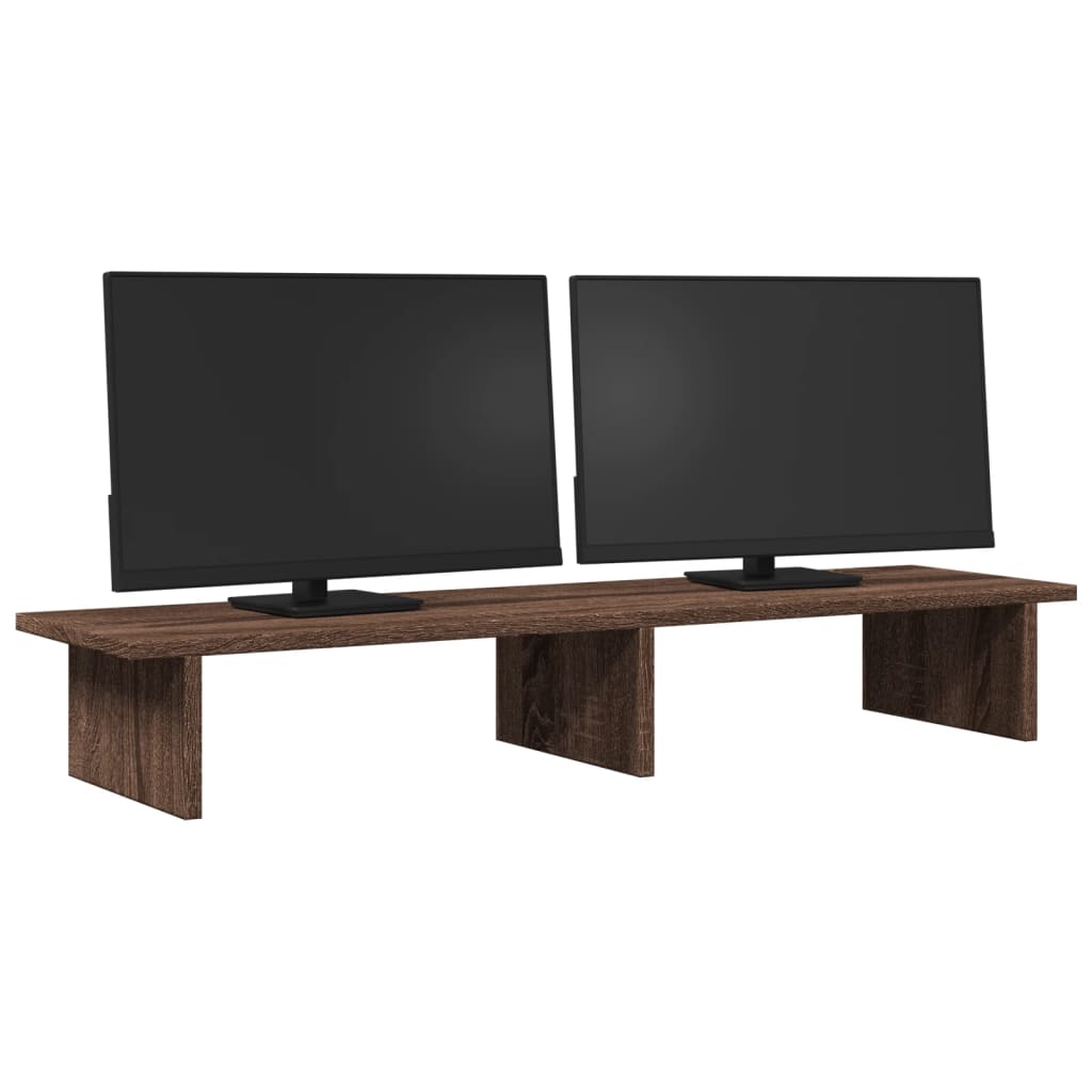 vidaXL Support de moniteur chêne marron 100x27x15 cm bois d'ingénierie