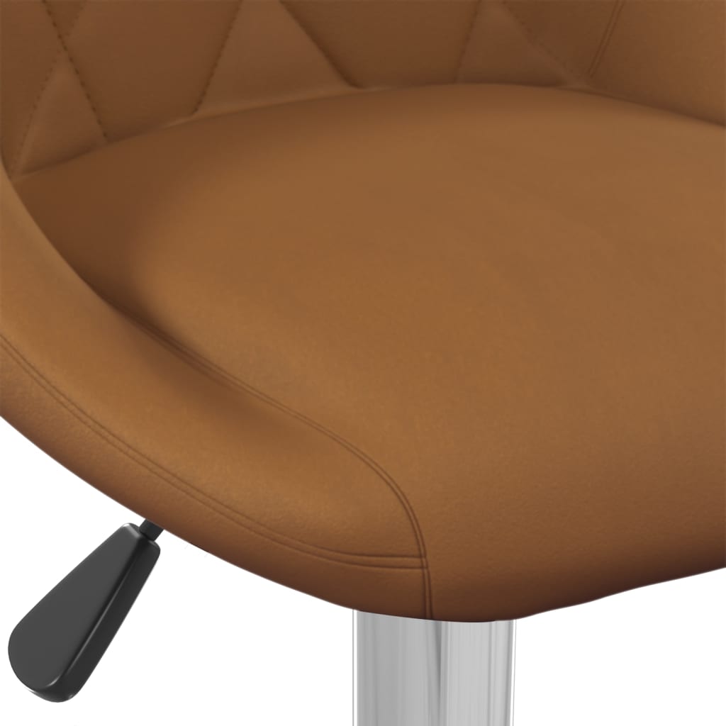 vidaXL Tabouret de bar Marron Velours