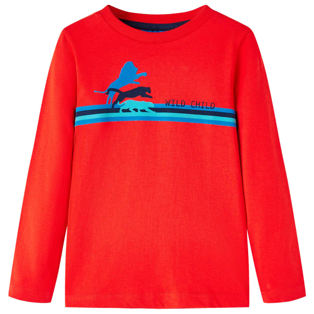 T-shirt enfants à manches longues rouge 128