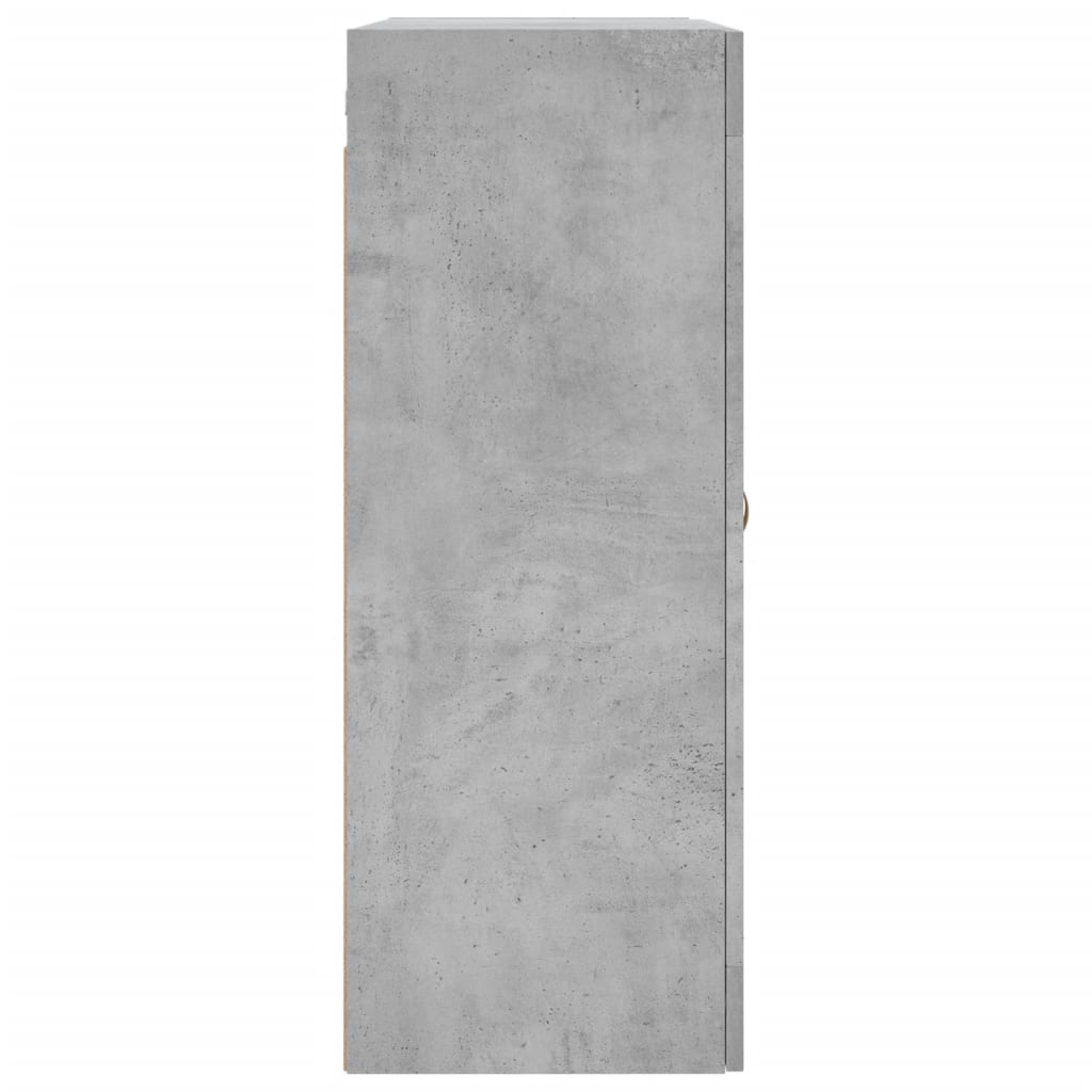 vidaXL Armoires murales 2 pcs gris béton bois d'ingénierie