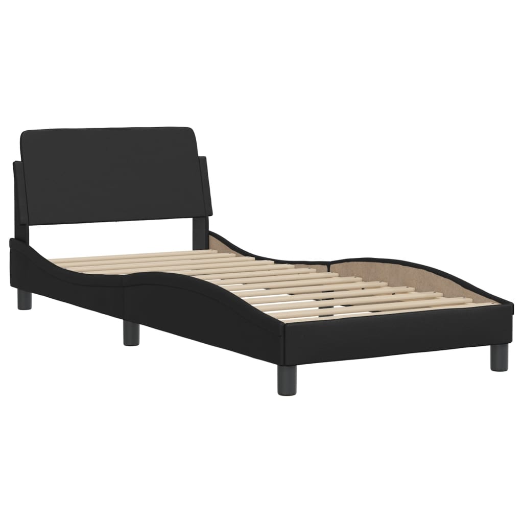 vidaXL Cadre de lit sans matelas noir 100x200 cm similicuir