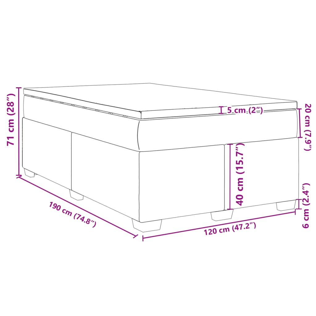 vidaXL Sommier à lattes de lit avec matelas vert foncé 120x190 cm