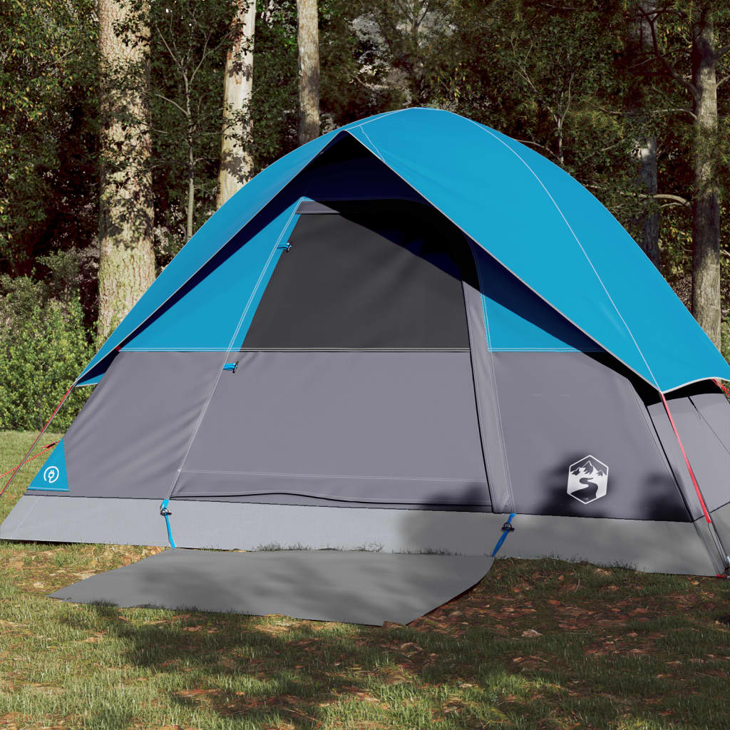 vidaXL Tente de camping à dôme 3 personnes bleu imperméable