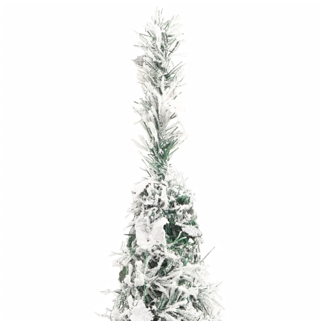 vidaXL Sapin de Noël artificiel escamotable avec neige floquée 200 LED