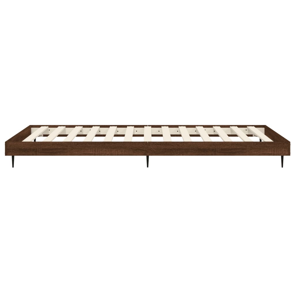 vidaXL Cadre de lit sans matelas chêne marron 90x190cm bois ingénierie