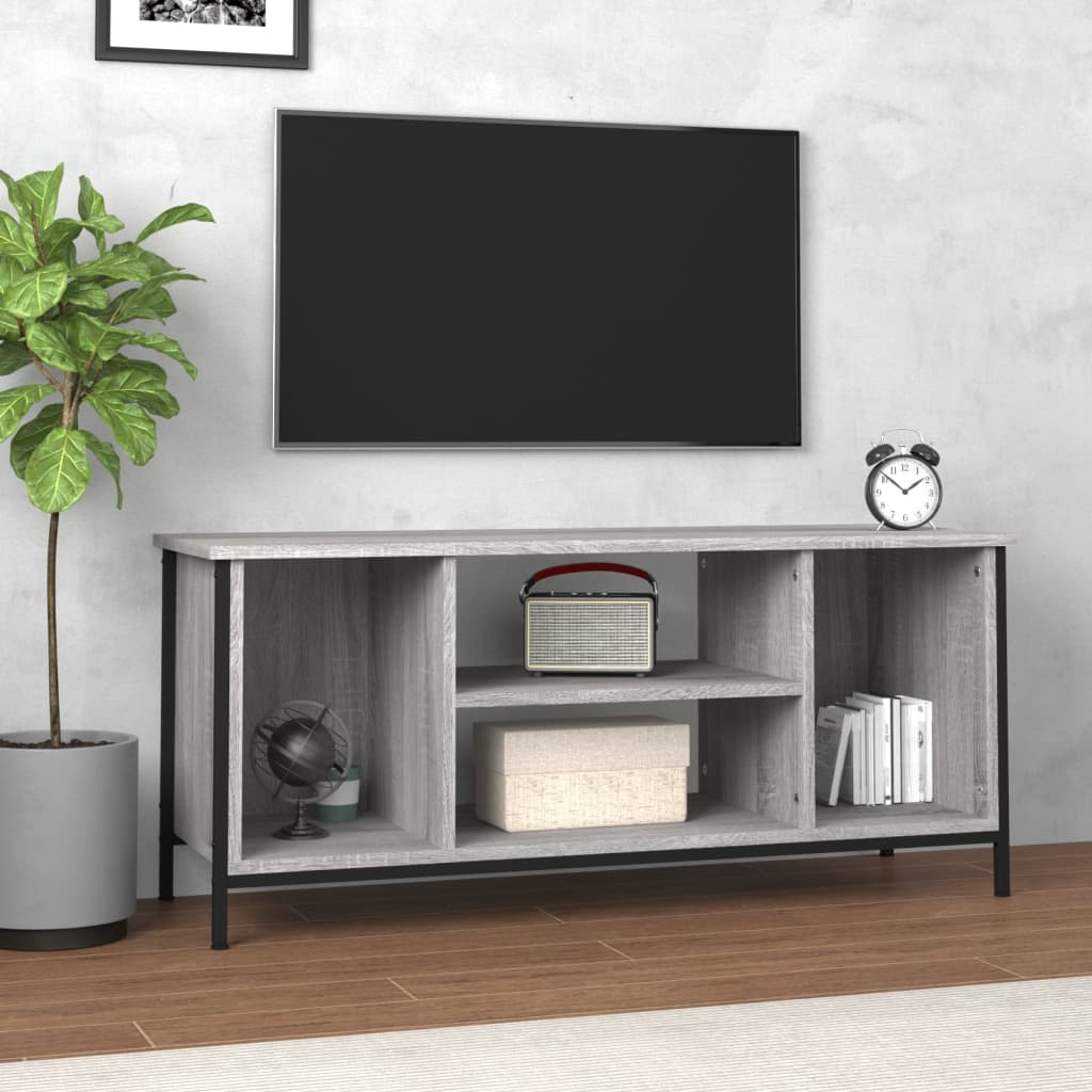 vidaXL Meuble TV sonoma gris 102x35x45 cm bois d'ingénierie