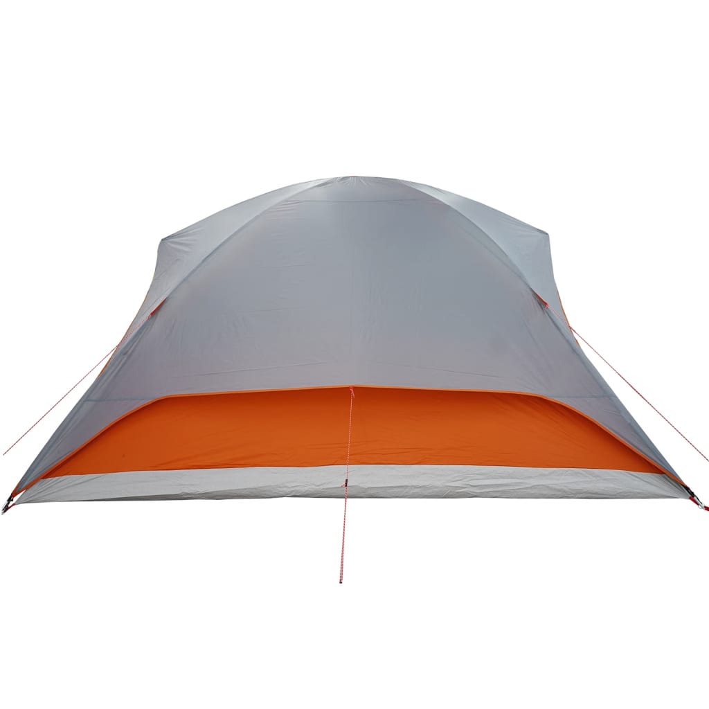 vidaXL Tente de cabine familiale 6 personnes gris orange imperméable