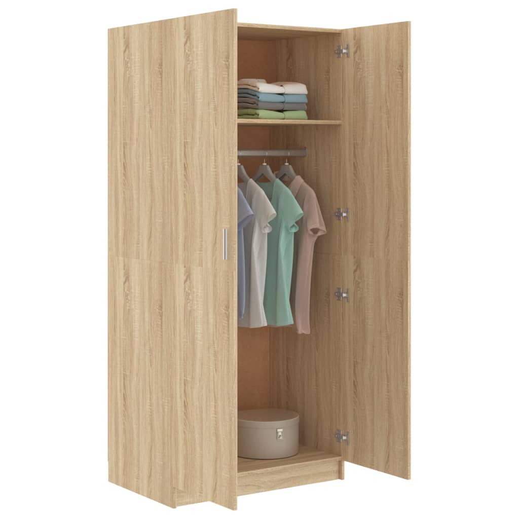 vidaXL Garde-robe Chêne sonoma 80x52x180 cm Bois d’ingénierie