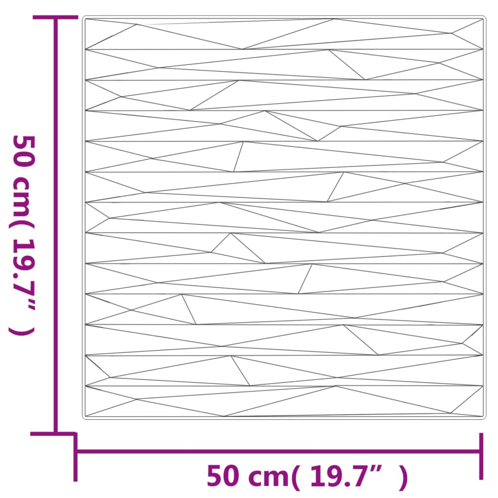 vidaXL Panneaux muraux 24 pcs blanc 50x50 cm XPS 6 m² pierre