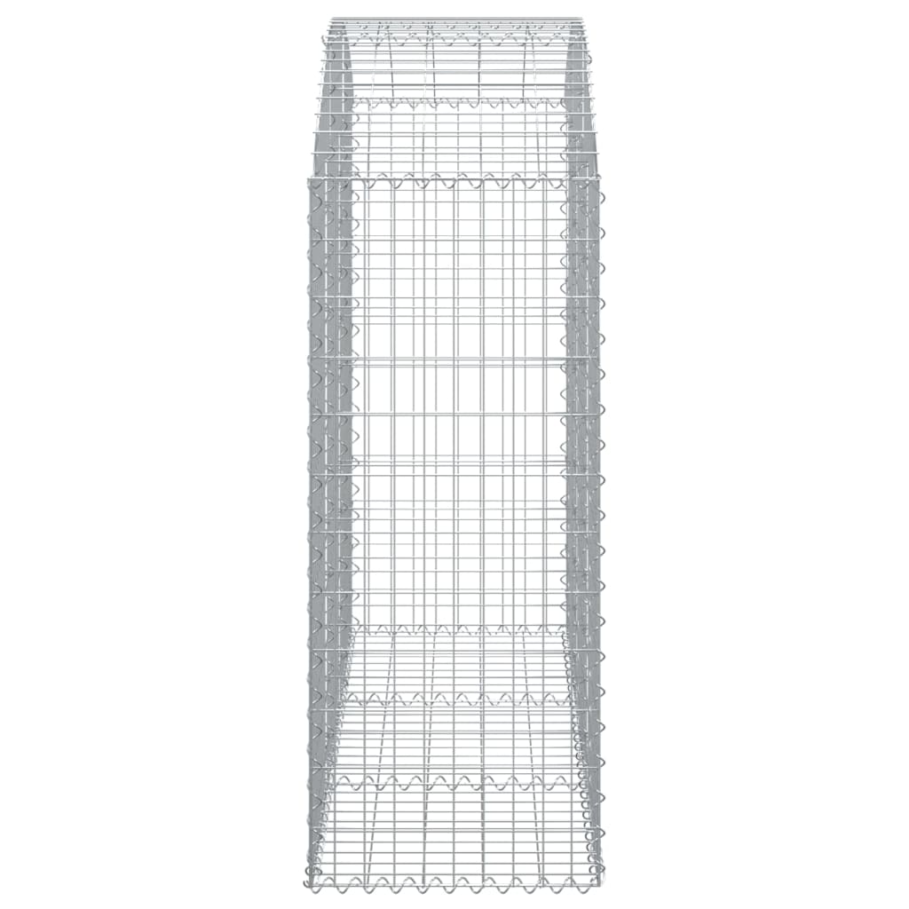 vidaXL Panier de gabions arqué 150x50x120/140 cm Fer galvanisé