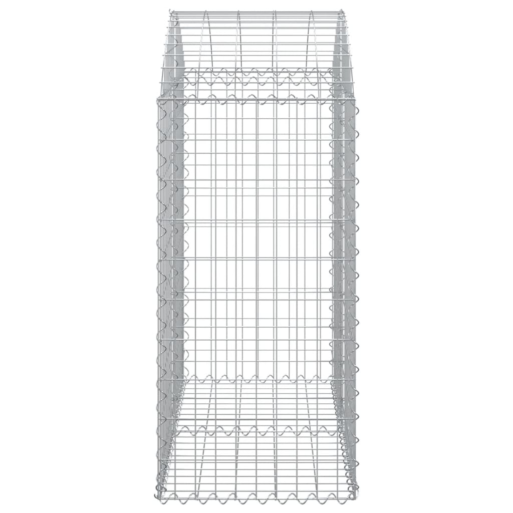 vidaXL Panier de gabions arqué 100x50x100/120 cm Fer galvanisé