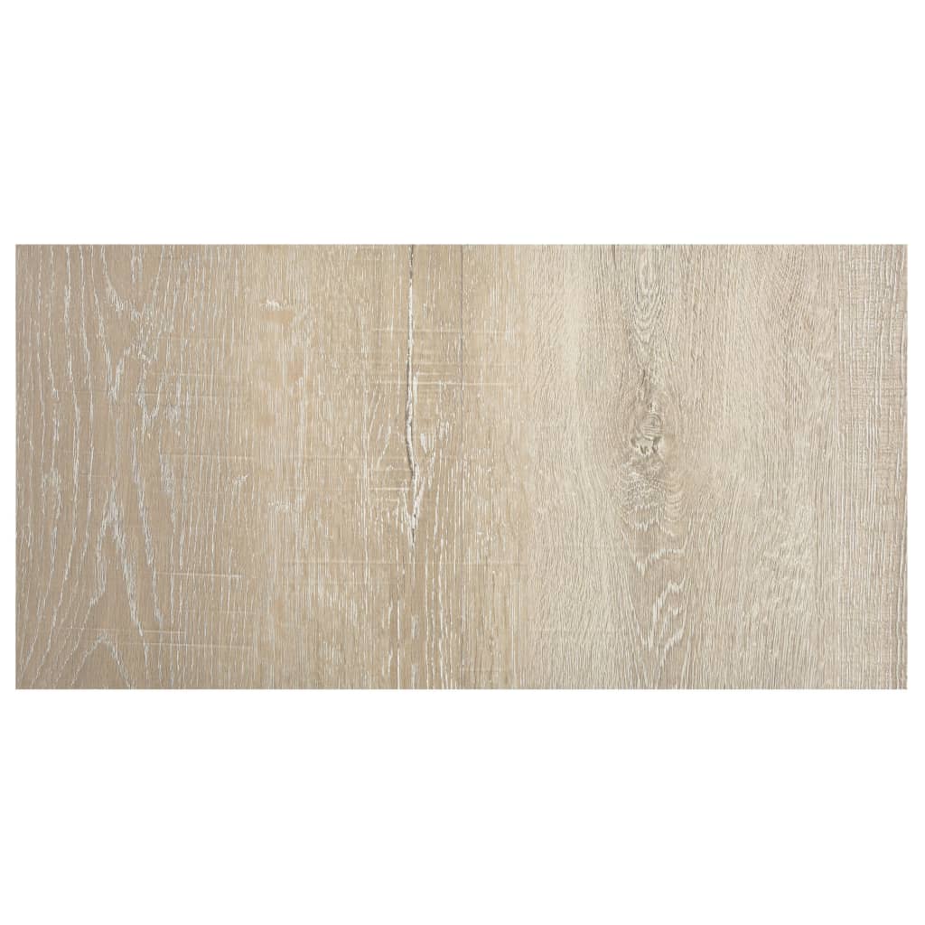 vidaXL Dalles de plancher autoadhésives 55 pcs PVC 5,11 m² beige