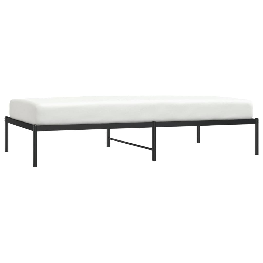 vidaXL Cadre de lit métal sans matelas noir 100x190 cm