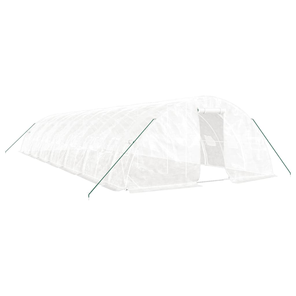 vidaXL Serre avec cadre en acier blanc 70 m² 14x5x2,3 m