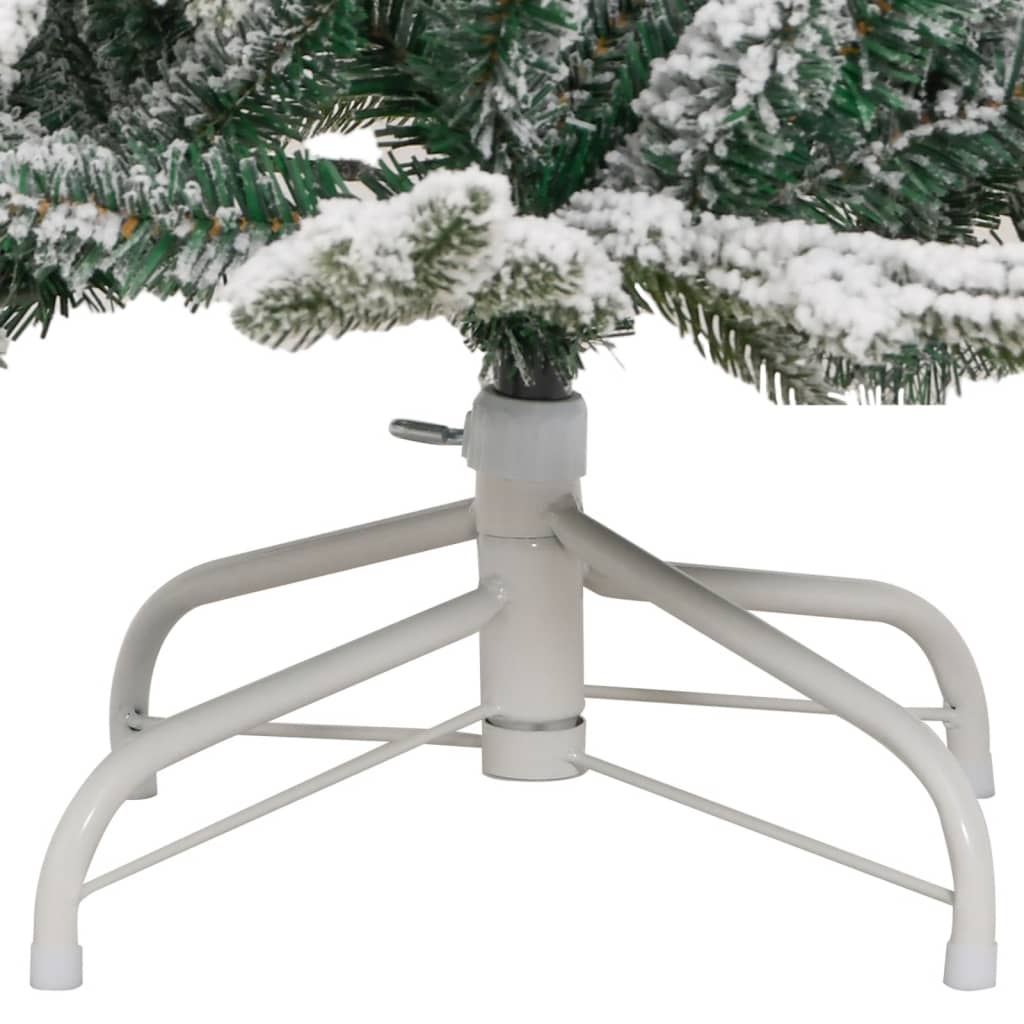 vidaXL Sapin de Noël artificiel à charnières avec neige floquée 150 cm