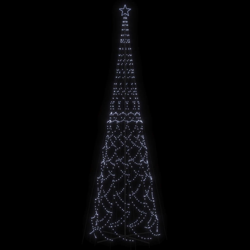 vidaXL Arbre de Noël cône 3000 LED Blanc froid 230x800 cm