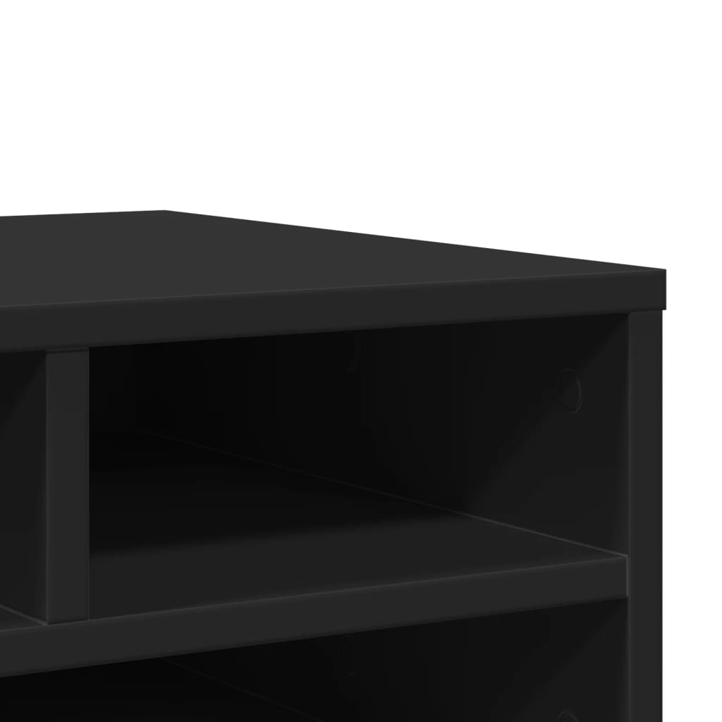 vidaXL Support d'imprimante noir 49x40x22,5 cm bois d'ingénierie