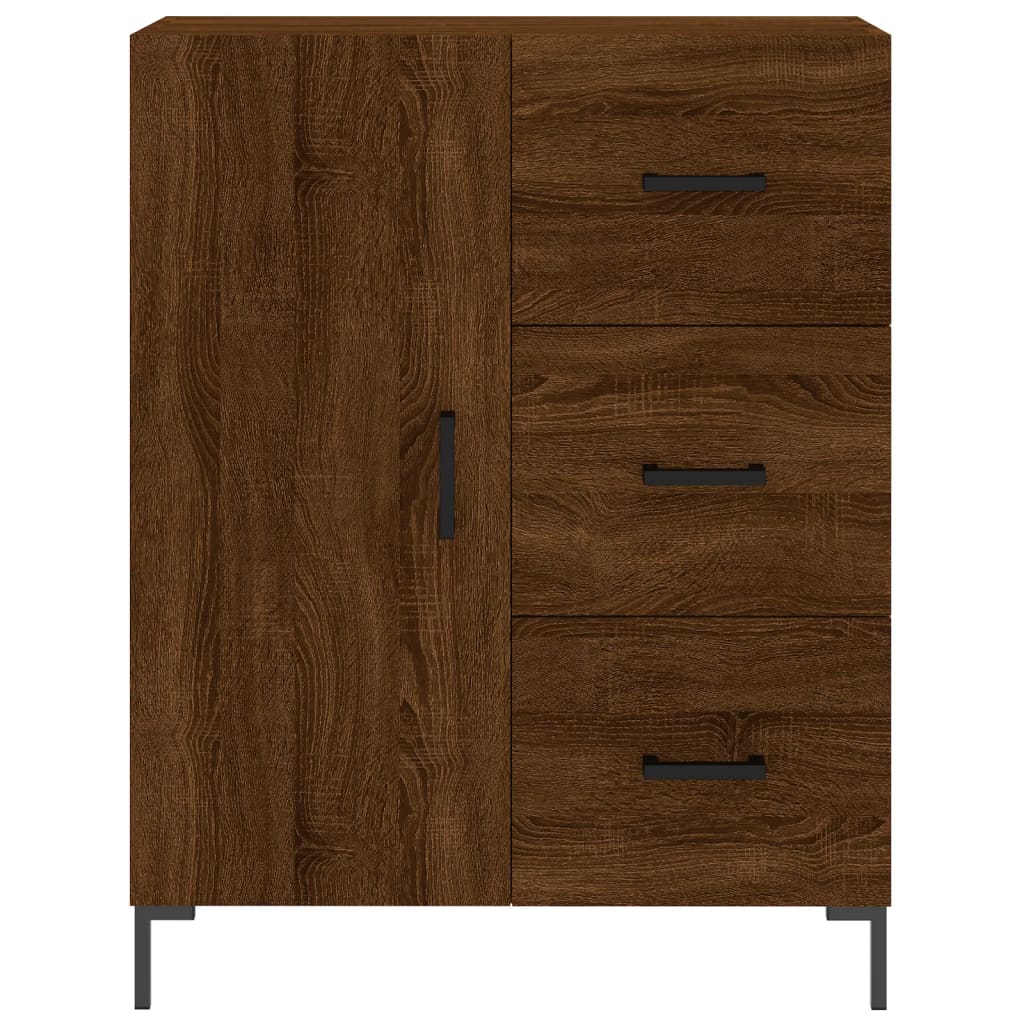 vidaXL Buffet chêne marron 69,5x34x90 cm bois d'ingénierie