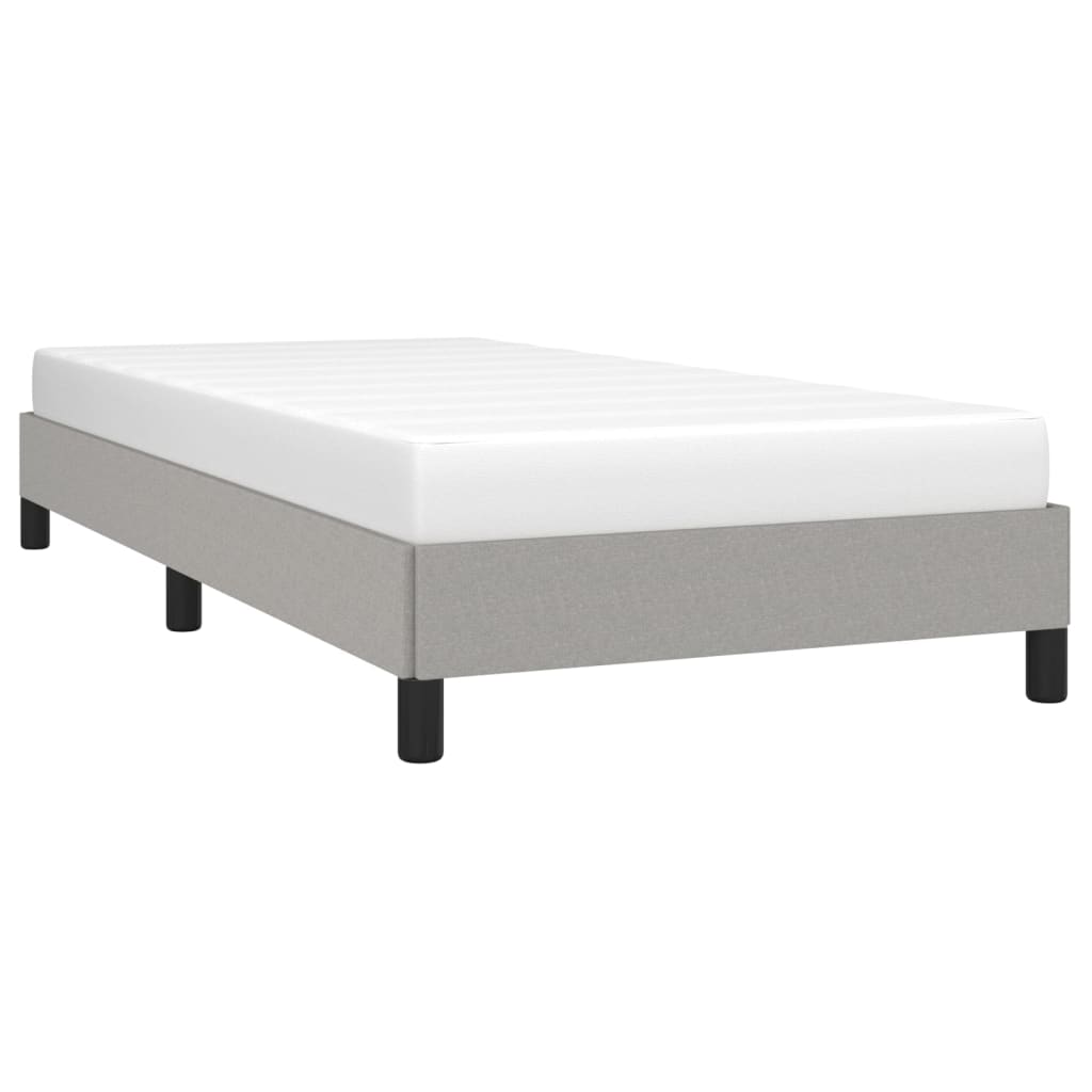 vidaXL Cadre de lit sans matelas gris clair 80x200 cm tissu