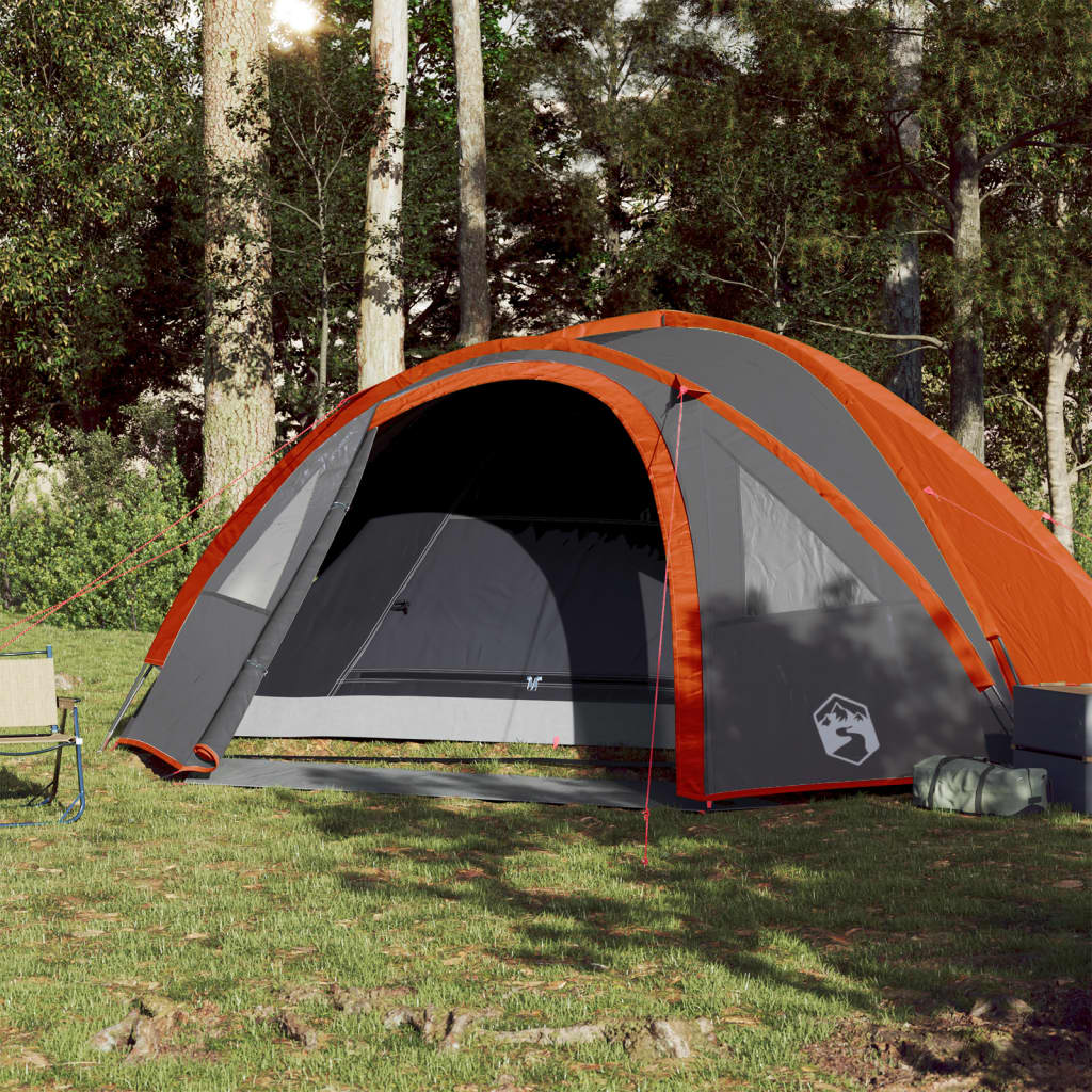 vidaXL Tente de camping à dôme 4 personnes orange imperméable