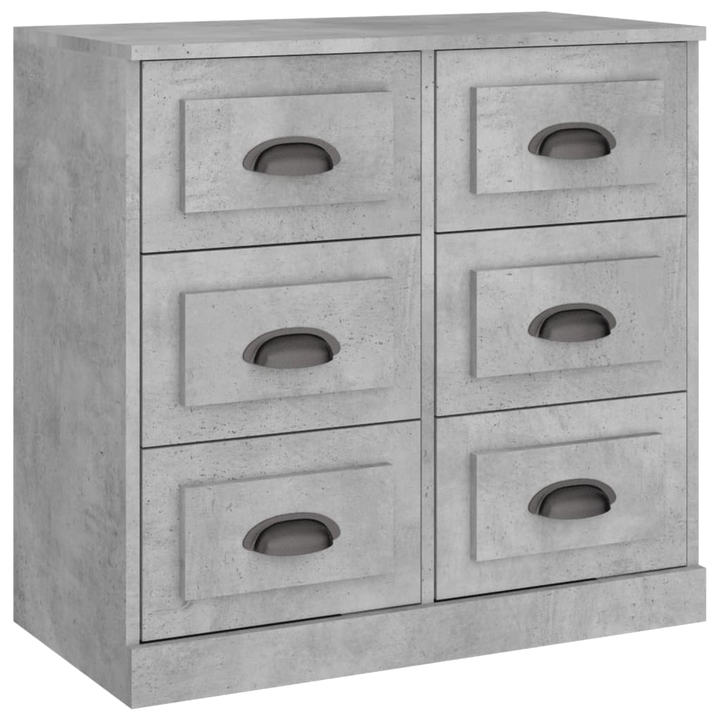 vidaXL Buffets 3 pcs gris béton bois d'ingénierie