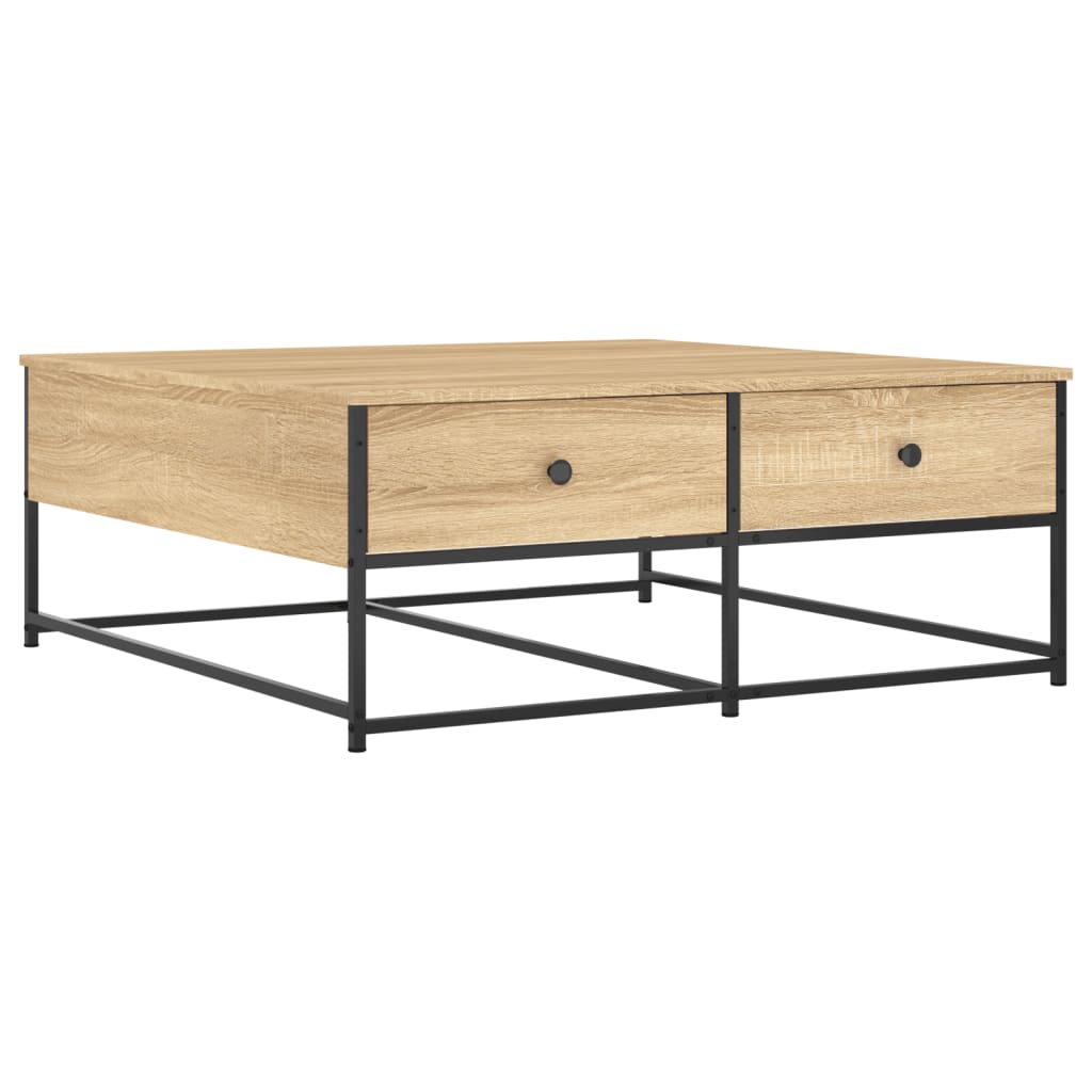 vidaXL Table basse chêne sonoma 100x99x40 cm bois d'ingénierie