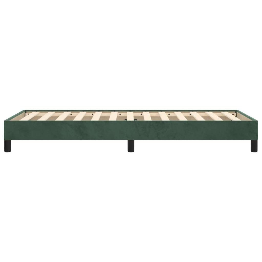 vidaXL Cadre de lit sans matelas vert foncé 90x190 cm velours