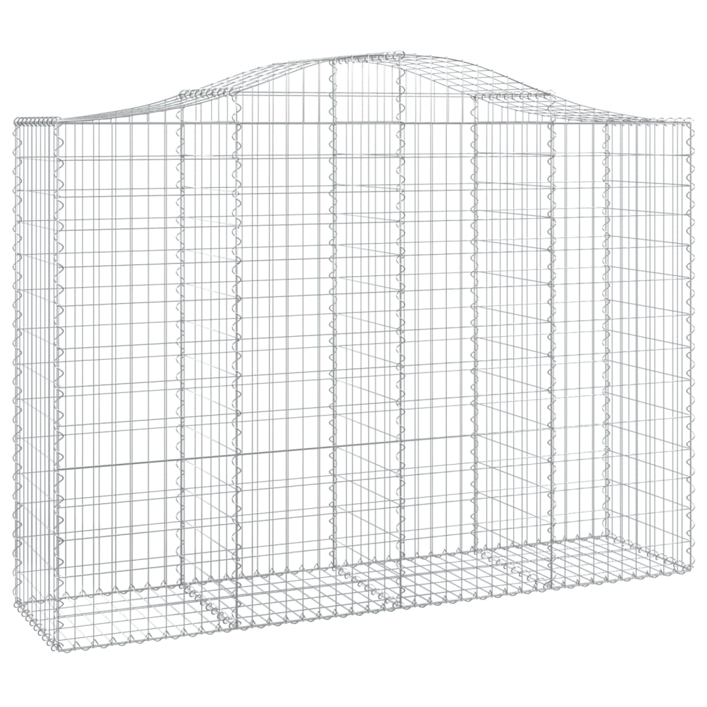 vidaXL Paniers à gabions arqués 14 pcs 200x50x140/160 cm Fer galvanisé