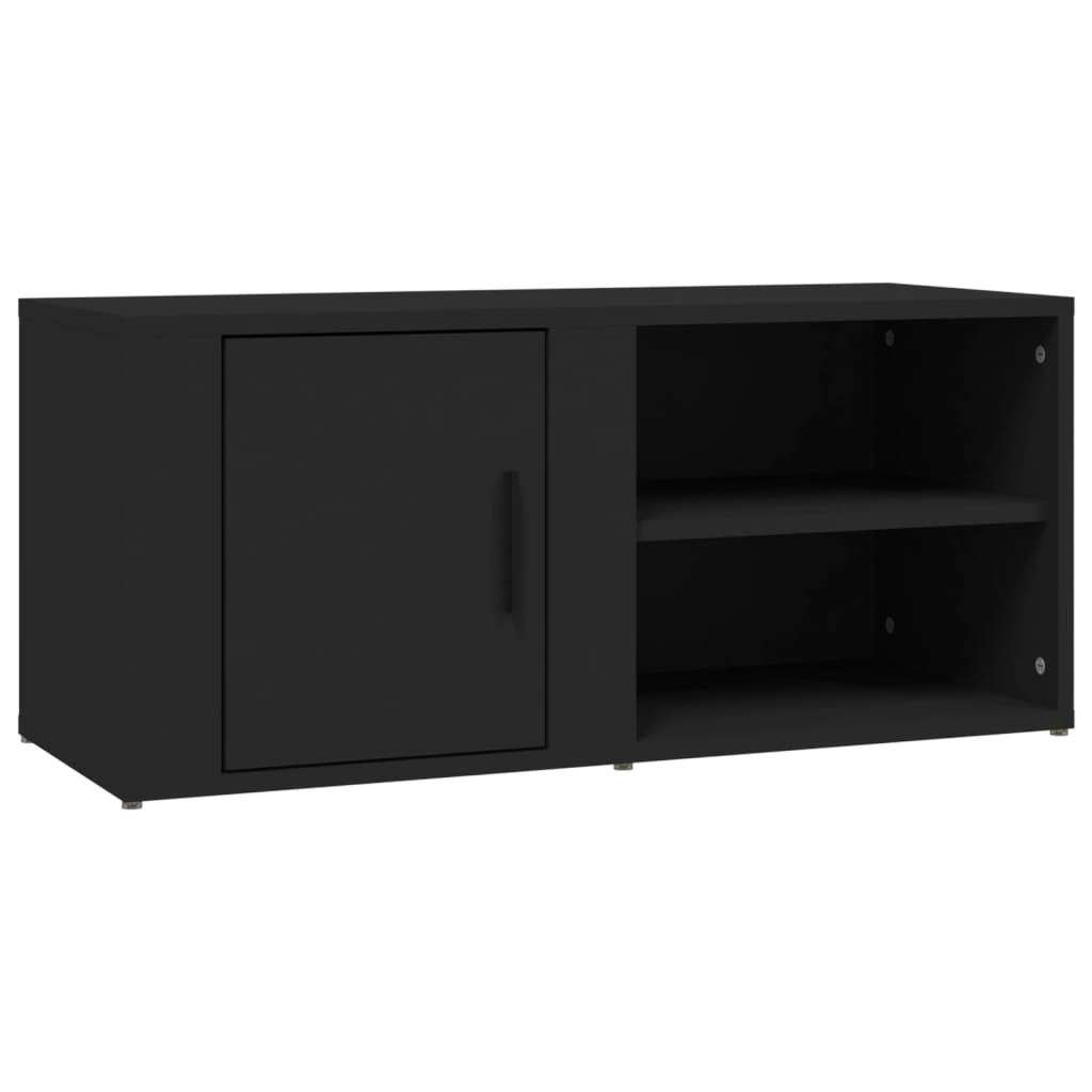 vidaXL Meuble TV Noir 80x31,5x36 cm Bois d'ingénierie