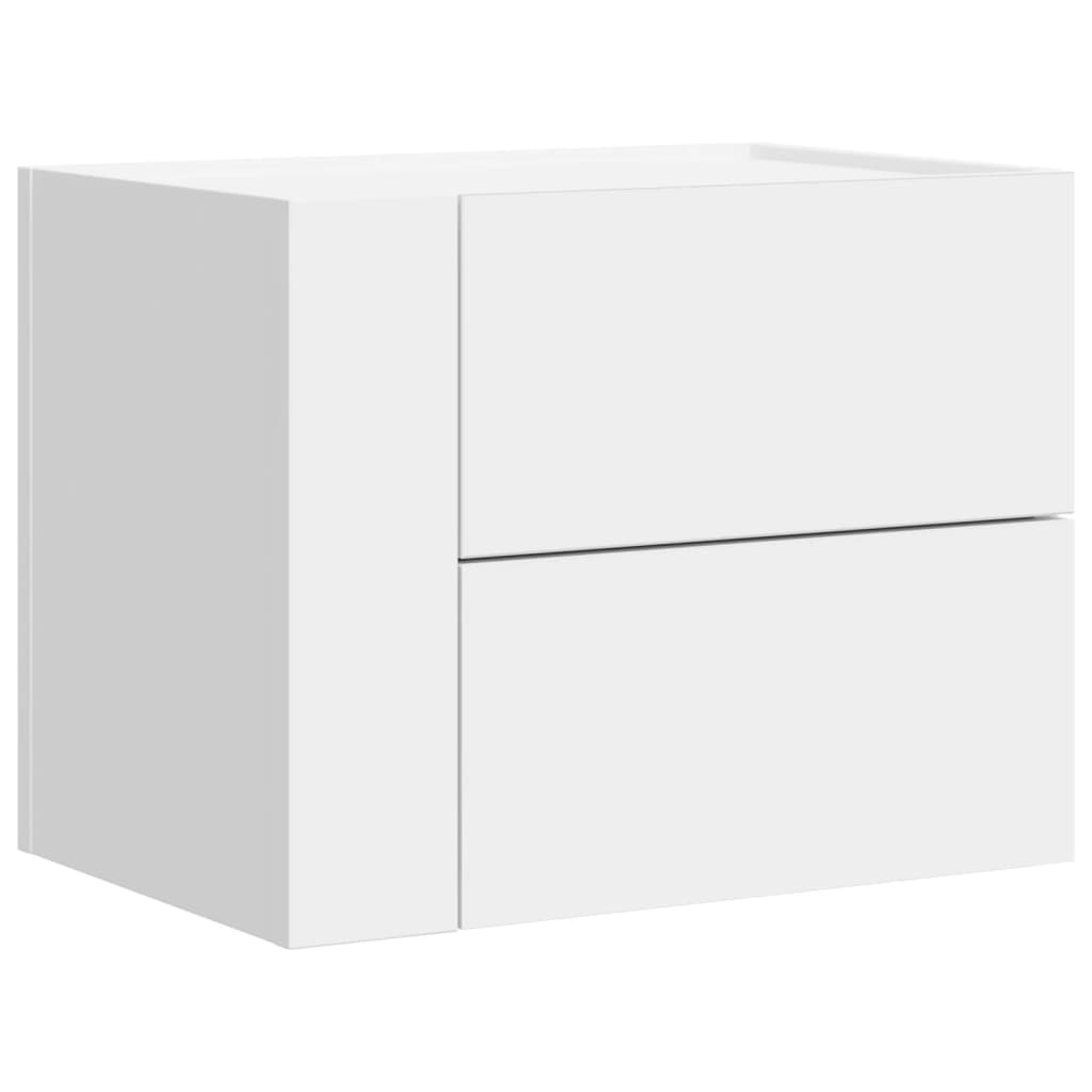 vidaXL Tables de chevet murales 2 pcs blanc 45x30x35 cm