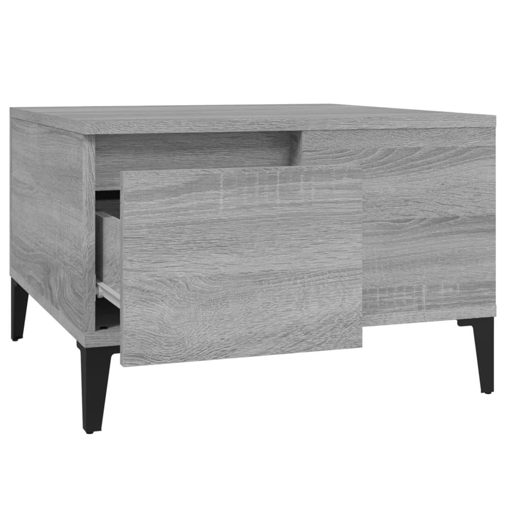 vidaXL Table basse sonoma gris 55x55x36,5 cm bois d'ingénierie