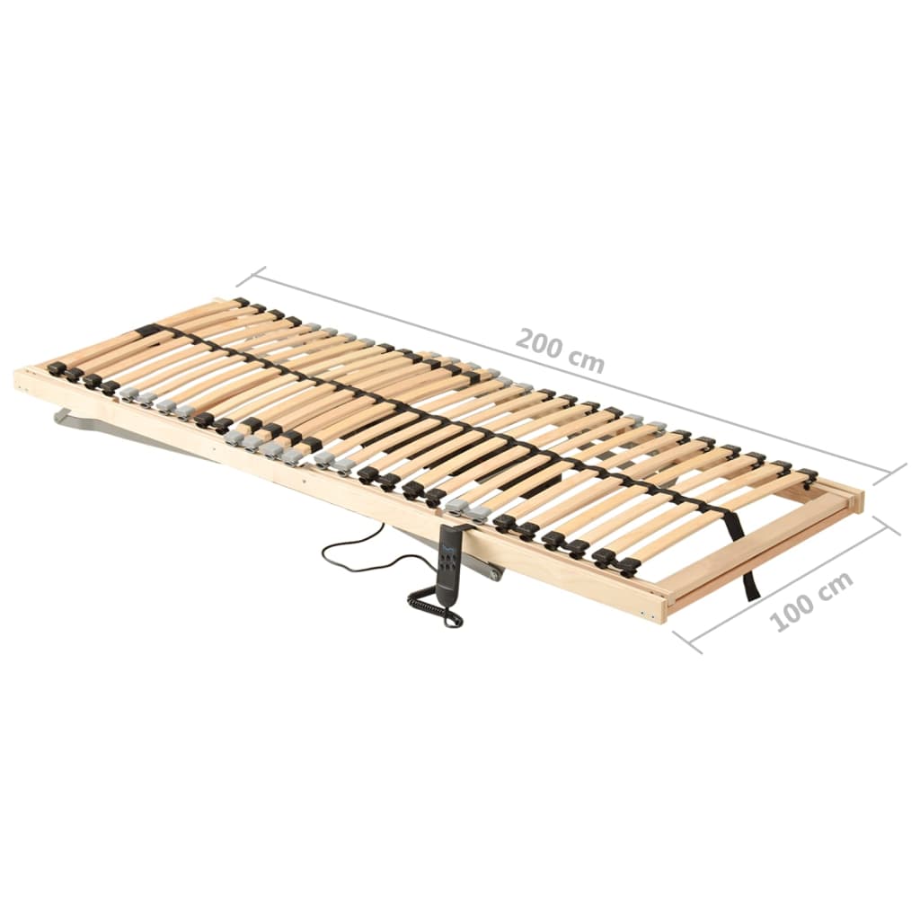 vidaXL Sommier à lattes électrique sans matelas avec 7 zones 100x200cm