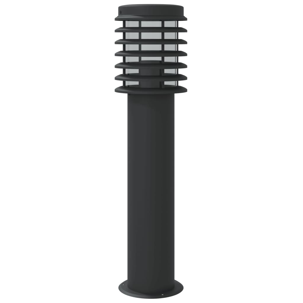 vidaXL Lampadaire d'extérieur noir 60 cm acier inoxydable