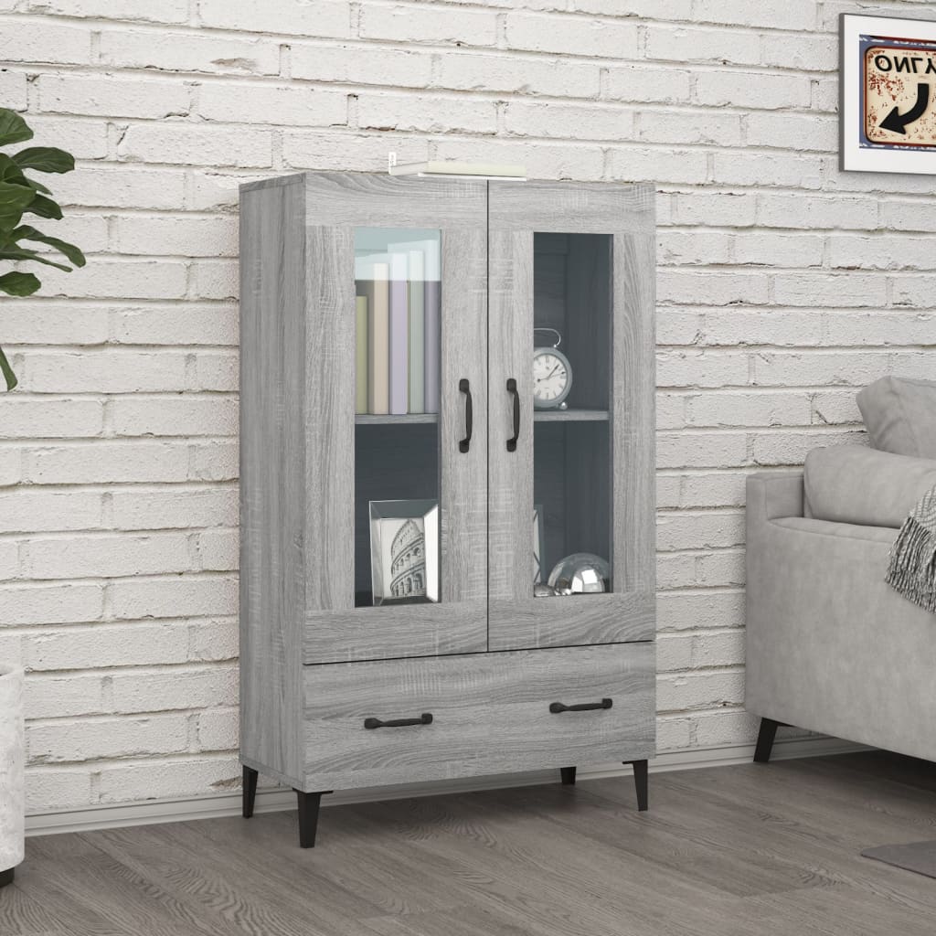 vidaXL Buffet Sonoma gris 70x31x115 cm Bois d'ingénierie