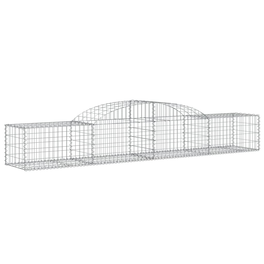 vidaXL Paniers à gabions arqués 9 pcs 300x50x40/60 cm fer galvanisé