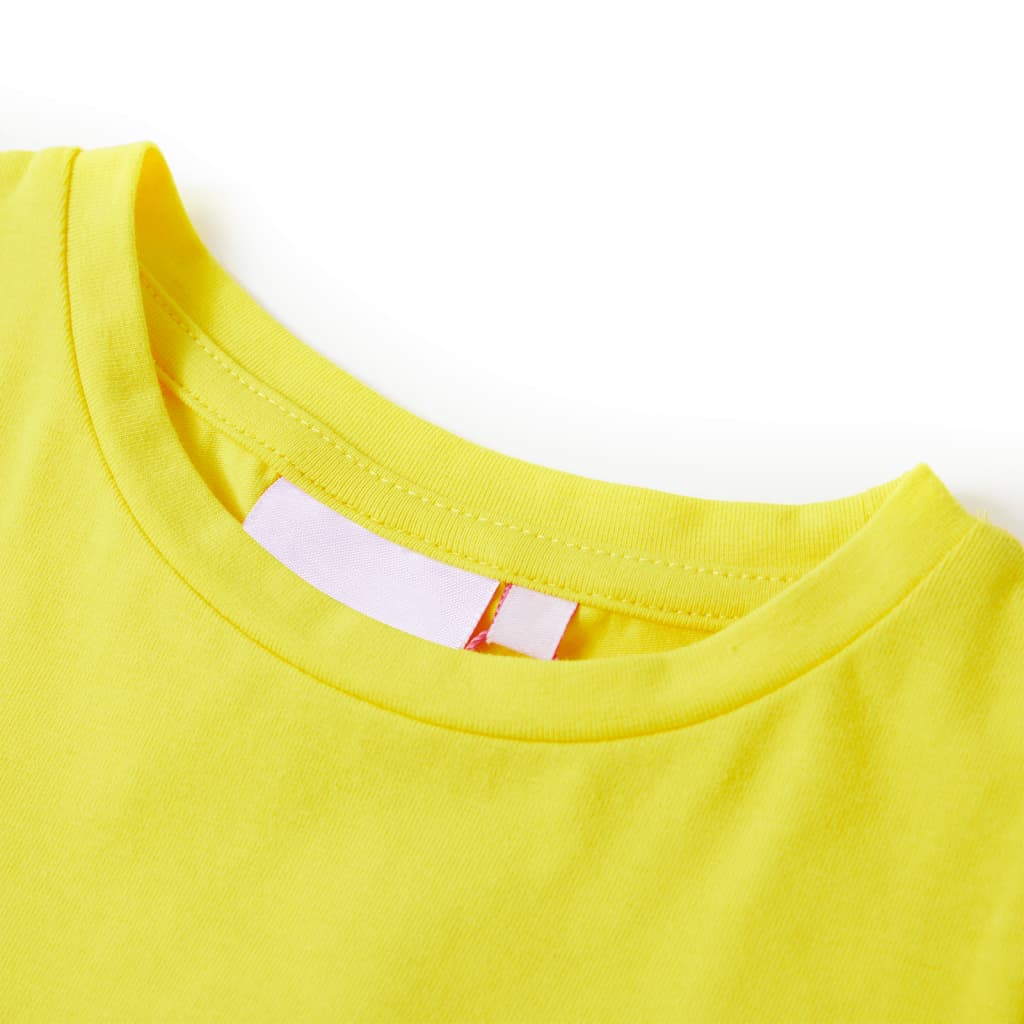 T-shirt enfant à manches courtes jaune vif 104