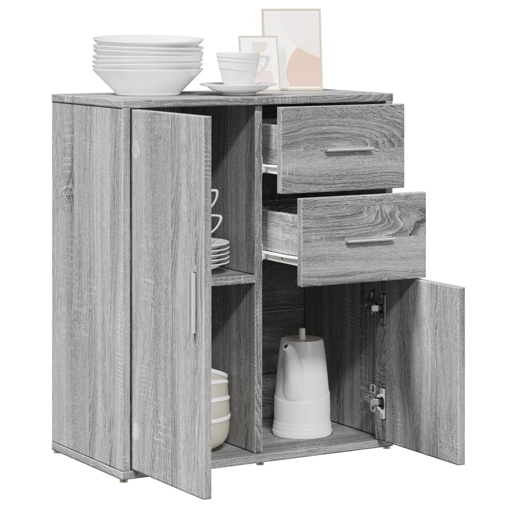 vidaXL Buffet sonoma gris 60x31x70 cm bois d'ingénierie