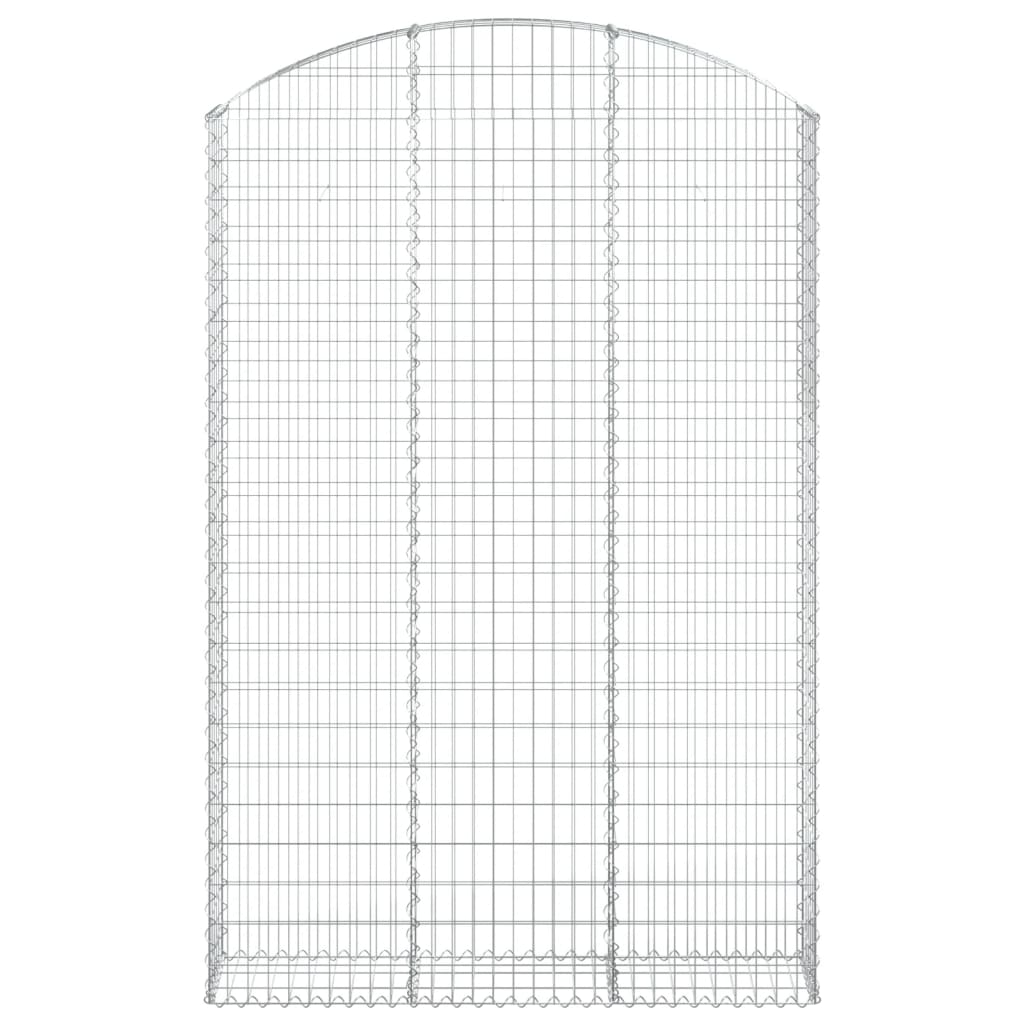 vidaXL Panier de gabions arqué 150x30x220/240 cm Fer galvanisé