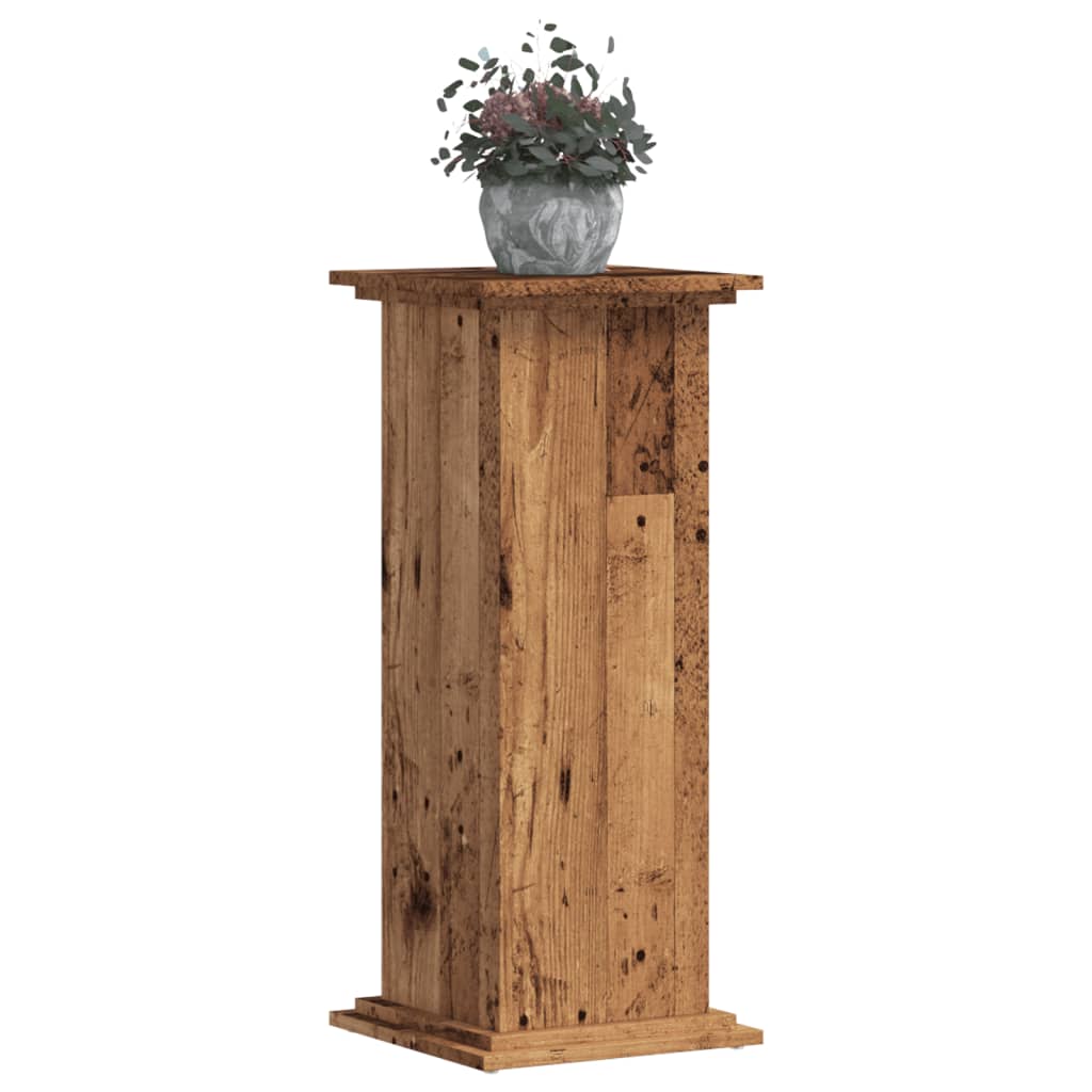 vidaXL Support pour plantes vieux bois 33x33x80 cm bois d'ingénierie