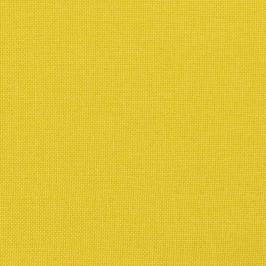 vidaXL Canapé à 2 places Jaune clair 120 cm Tissu