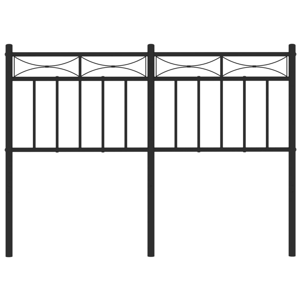 vidaXL Tête de lit métal noir 120 cm