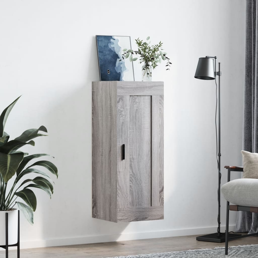 vidaXL Armoire murale sonoma gris 34,5x34x90 cm bois d'ingénierie