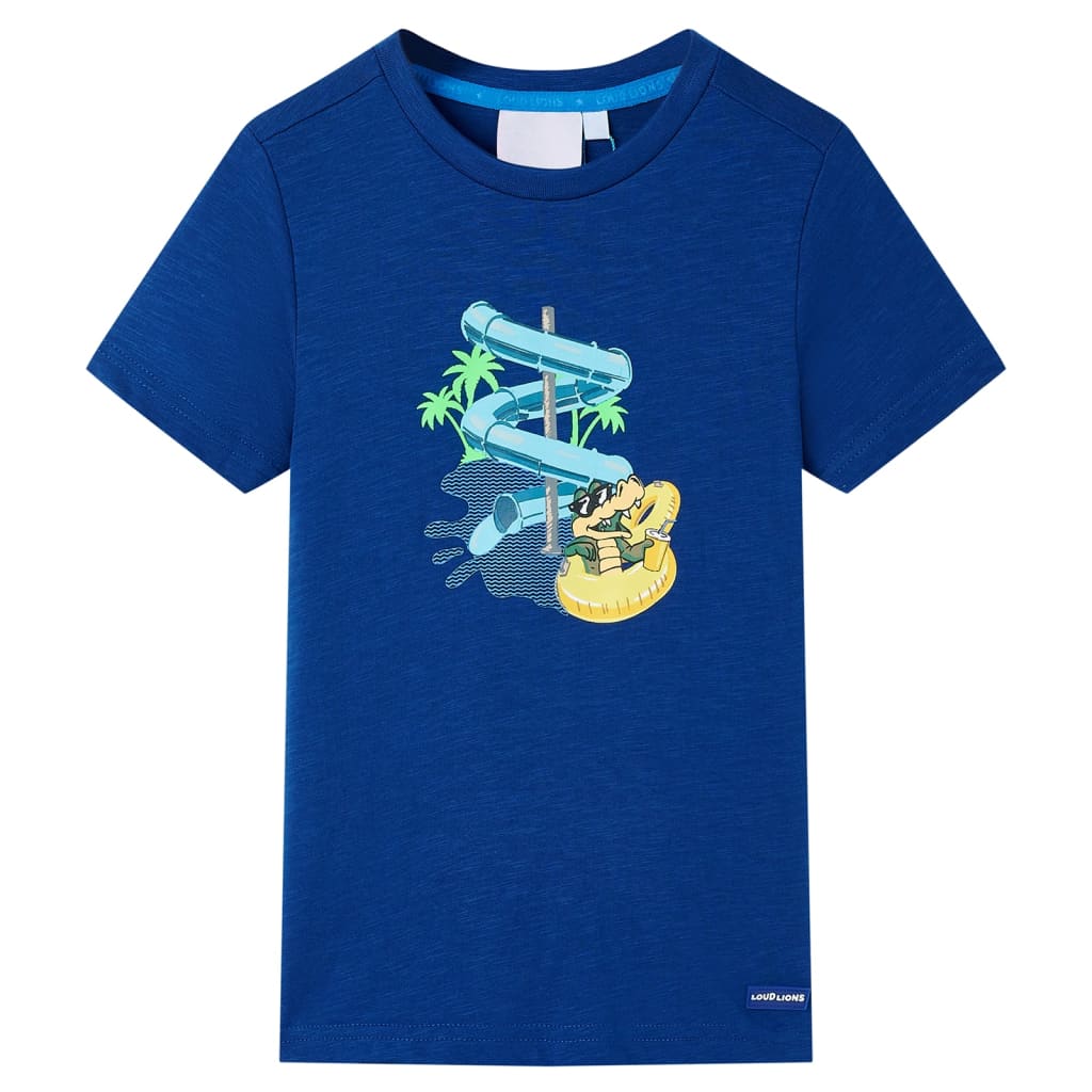 T-shirt pour enfants bleu foncé 92