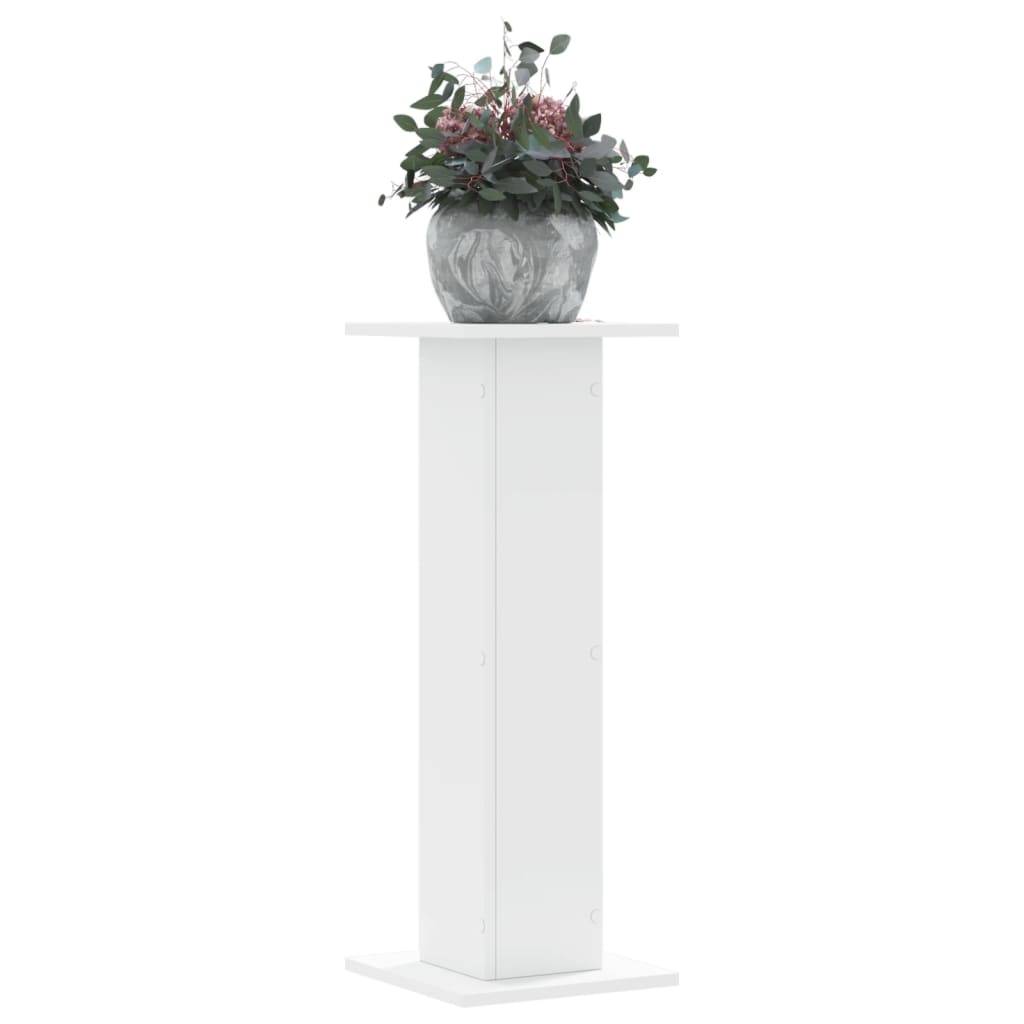 vidaXL Supports pour plantes 2 pcs blanc 30x30x80 cm bois d'ingénierie