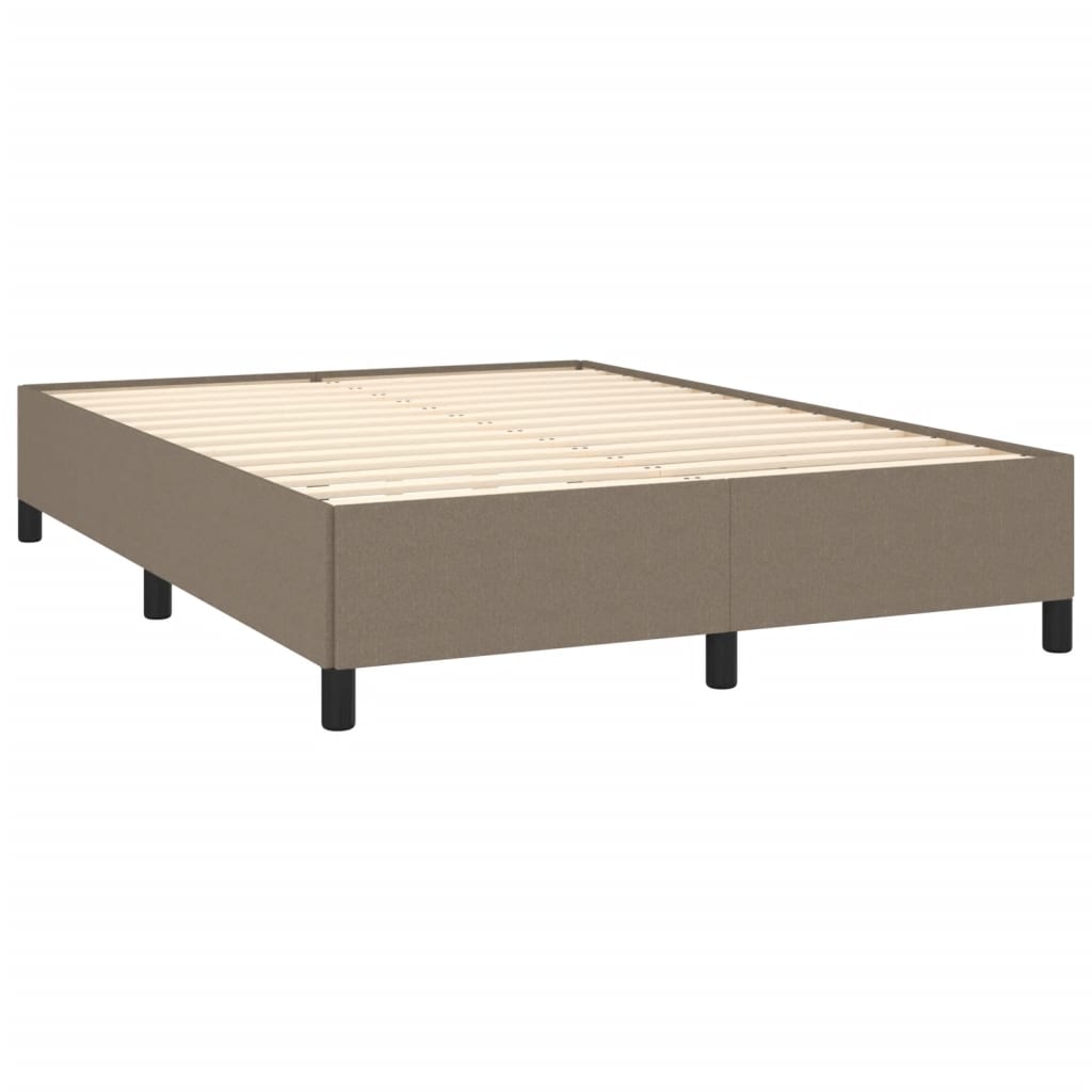 vidaXL Cadre de lit sans matelas taupe 140x190 cm tissu