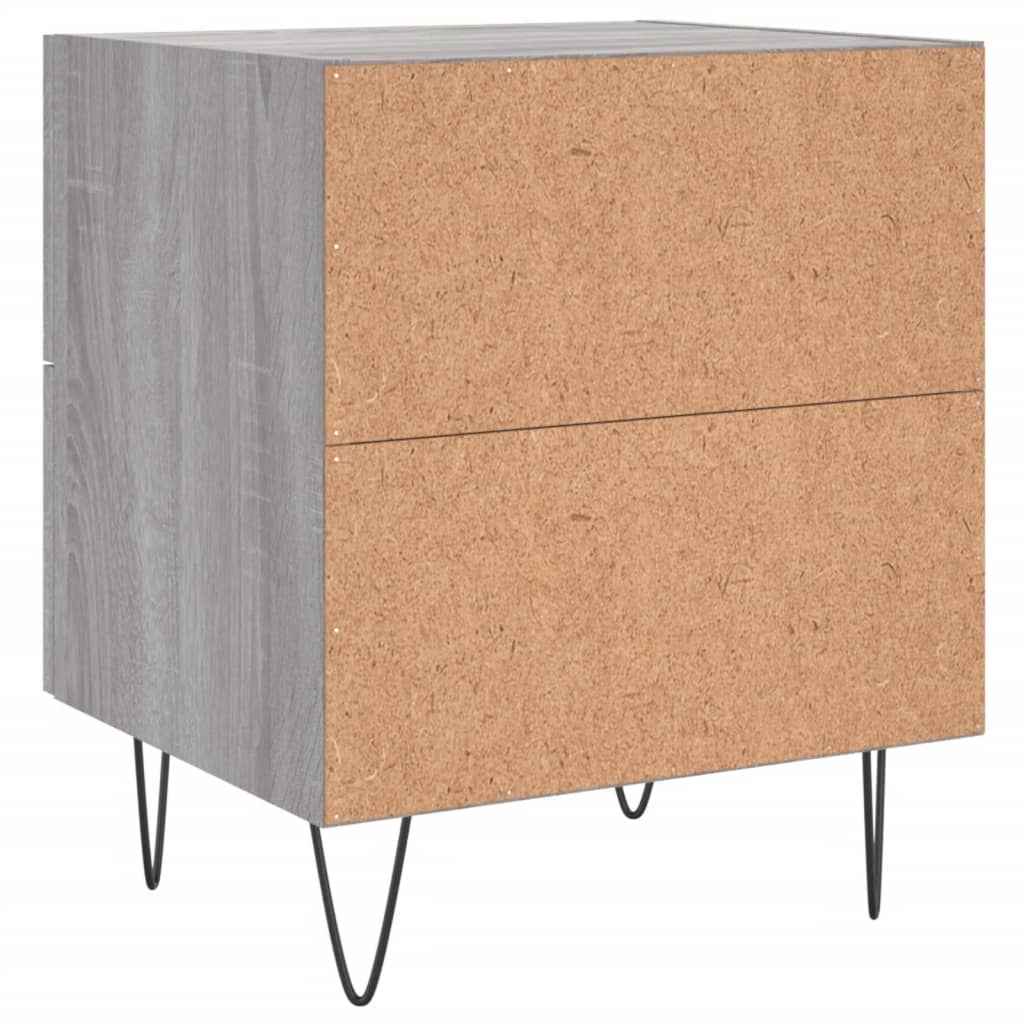 vidaXL Table de chevet sonoma gris 40x35x47,5 cm bois d’ingénierie