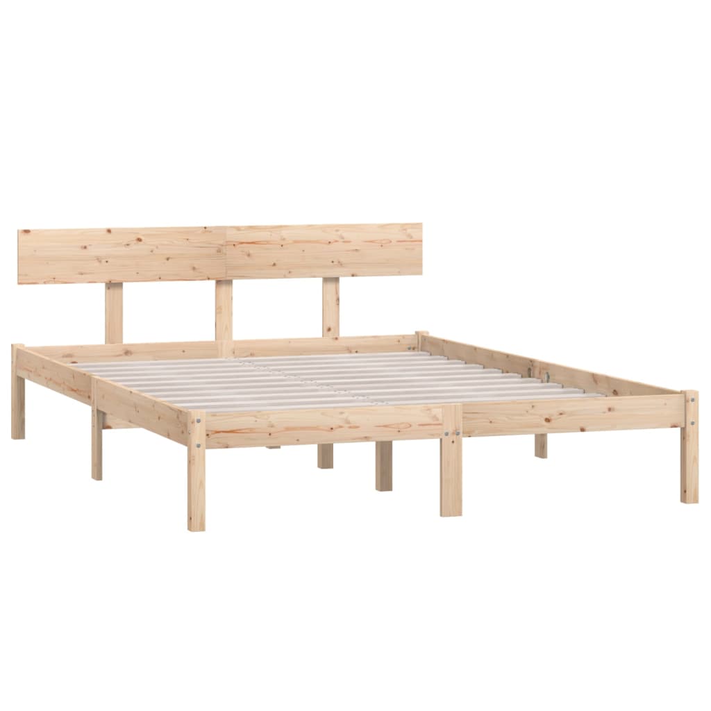 vidaXL Cadre de lit sans matelas bois massif 160x200 cm